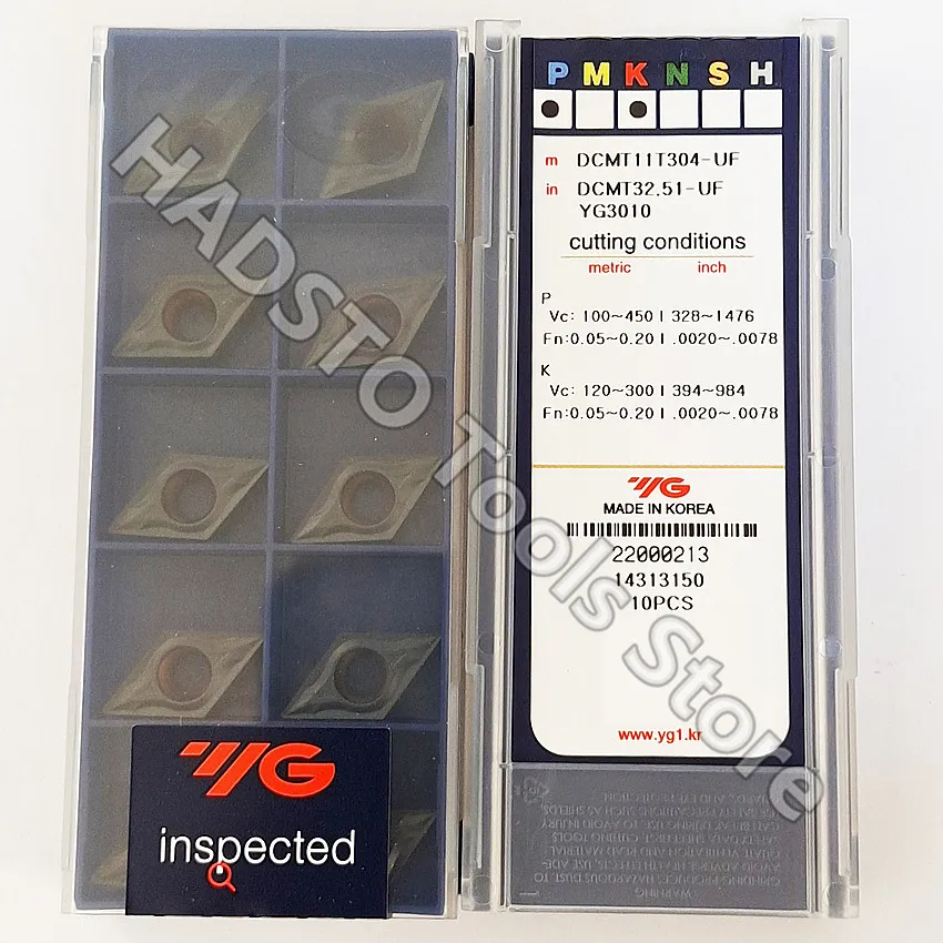 DCMT070204-UF YG3010/DCMT11T304-UF YG3010/DCMT11T308-UF YG3010 Original YG carbide insert Turning inserts For Steel, Cast iron