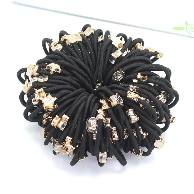 

New Korean-style gold bead minimalist high-elasticity hair tie accessory
