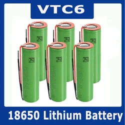 1-20PCS original US18650VTC6 3.7V 3400mAh 18650 battery for us18650 Sony VTC6 30A toy tools flashlight battery +DIY wire