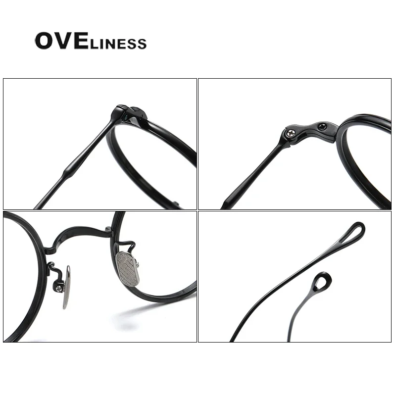 Acetate Titanium Glasses Frame for Men 2024 Simple Retro small Round male female Eyeglasses frames Women Eyewear spectacles