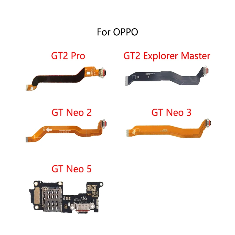 USB Charge Dock Charging Port Socket Jack Plug Connector Flex Cable For OPPO Realme GT2 Pro / GT Neo 2 3 5 / GT2 Explorer Master