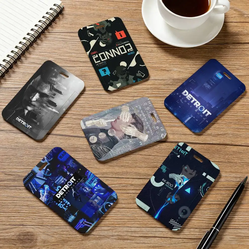 

Держатель для карт Game D-Detroit Become Human, чехол для сотруднического пропуска, бейдж с ланъярдом, держатель для рабочего/делового удостоверения, чехол для именных карт