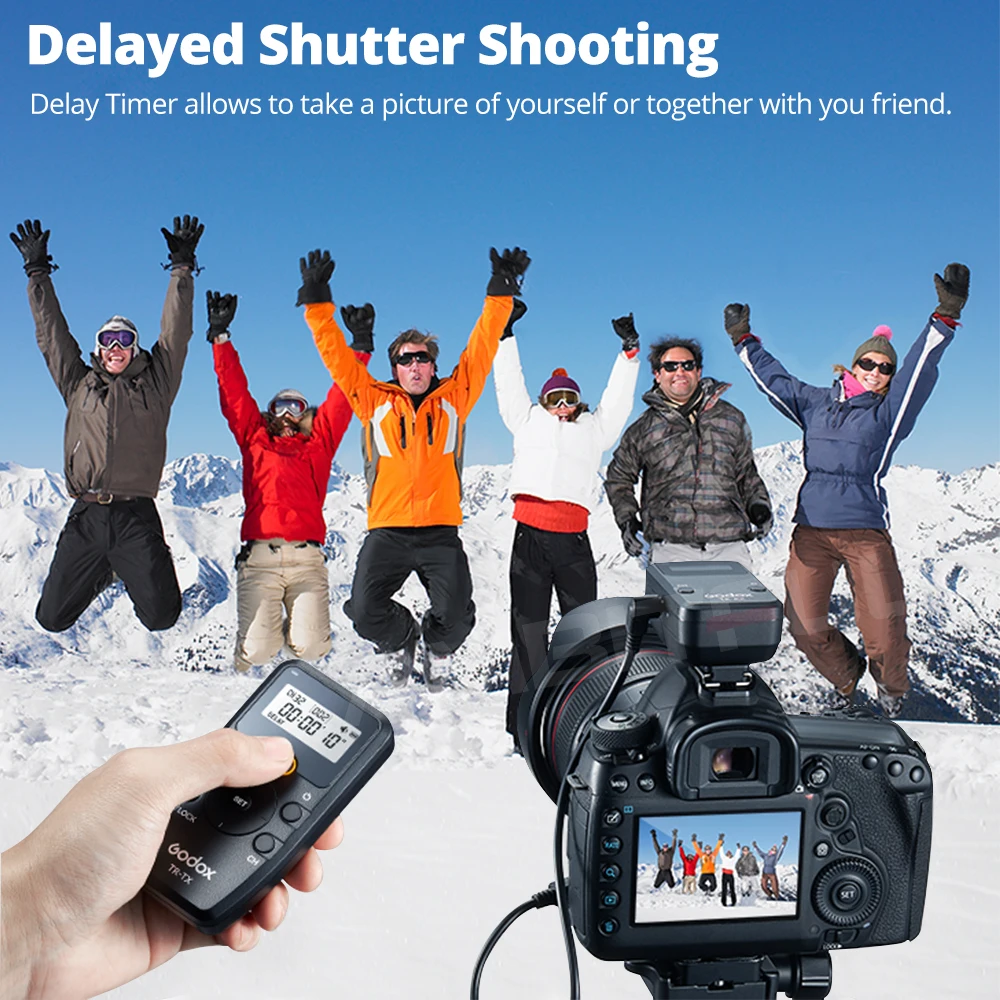 

Беспроводной таймер 2,4G, пульт дистанционного управления затвором камеры, пульт дистанционного управления Godox TR серии, подходит для цифровой зеркальной камеры Canon, Nikon, Sony Fujifilm