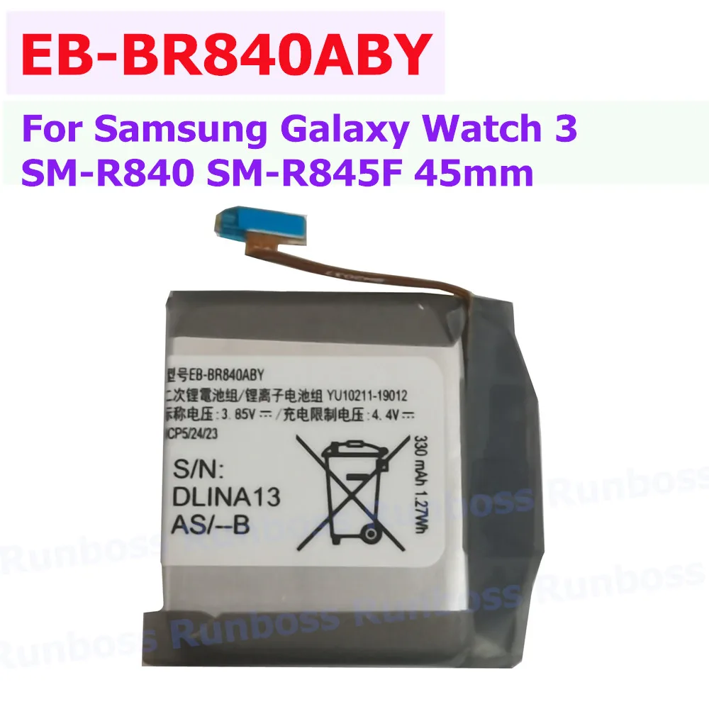 EB-BR840ABY 340mAh High Quality Replacement Battery For Samsung Galaxy Watch 3 SM-R840 SM-R845F 45mm Watch3 Version Batteries