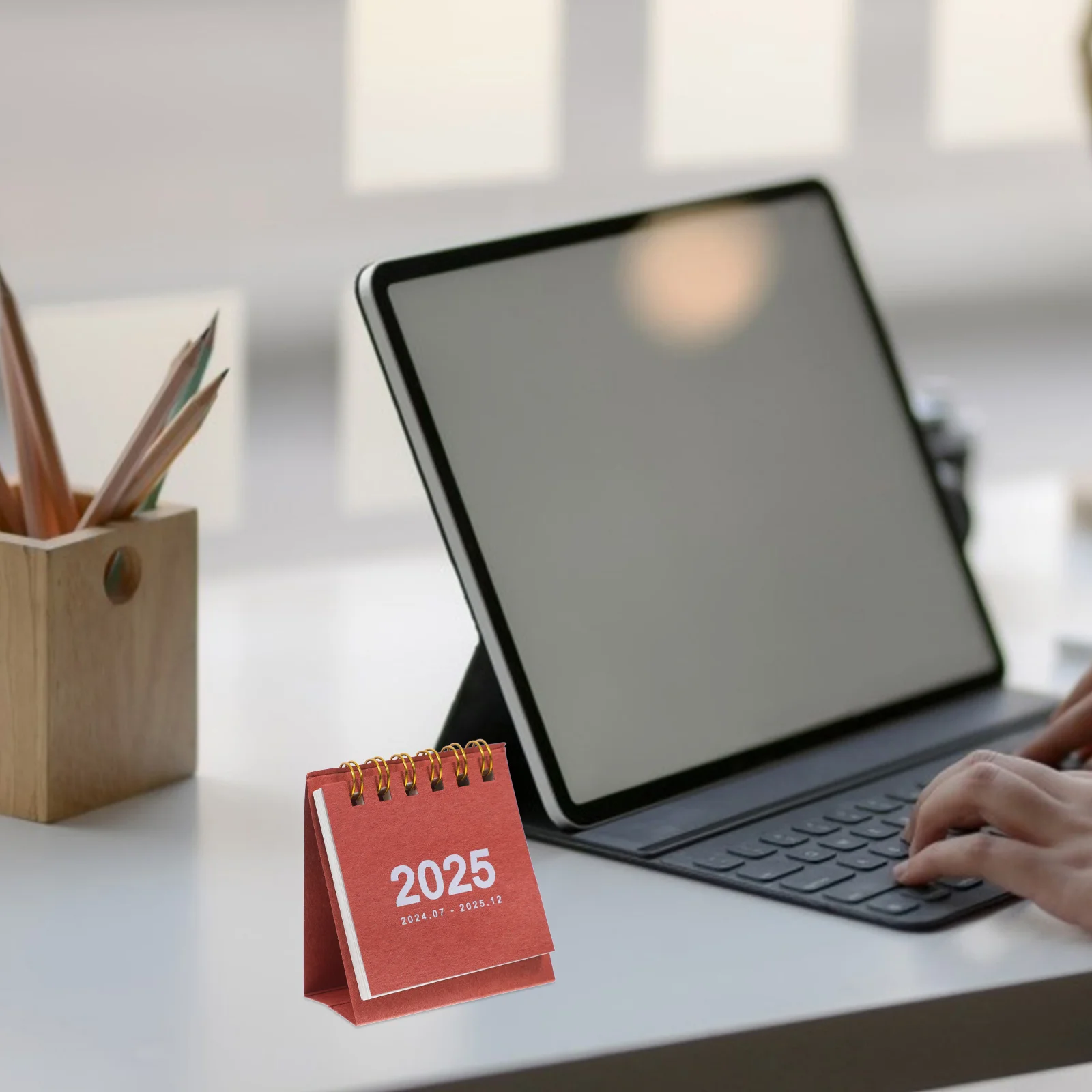 

Desktop Small Calendar Decorative 2025 Desk Monthly Standing Calendar Office Note Reminder Home Use Home Accessory