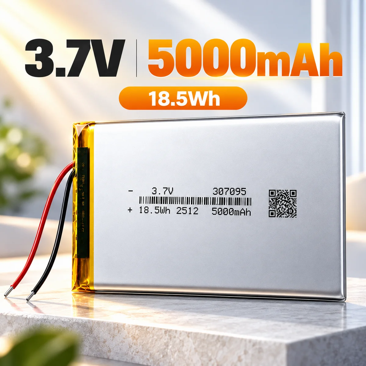 5000mAh 3.7V LiPo Lithium Polymer Rechargeable Replacement Battery 307095 307090 for Tablet PC MID GPS PDA Smartphone Pro