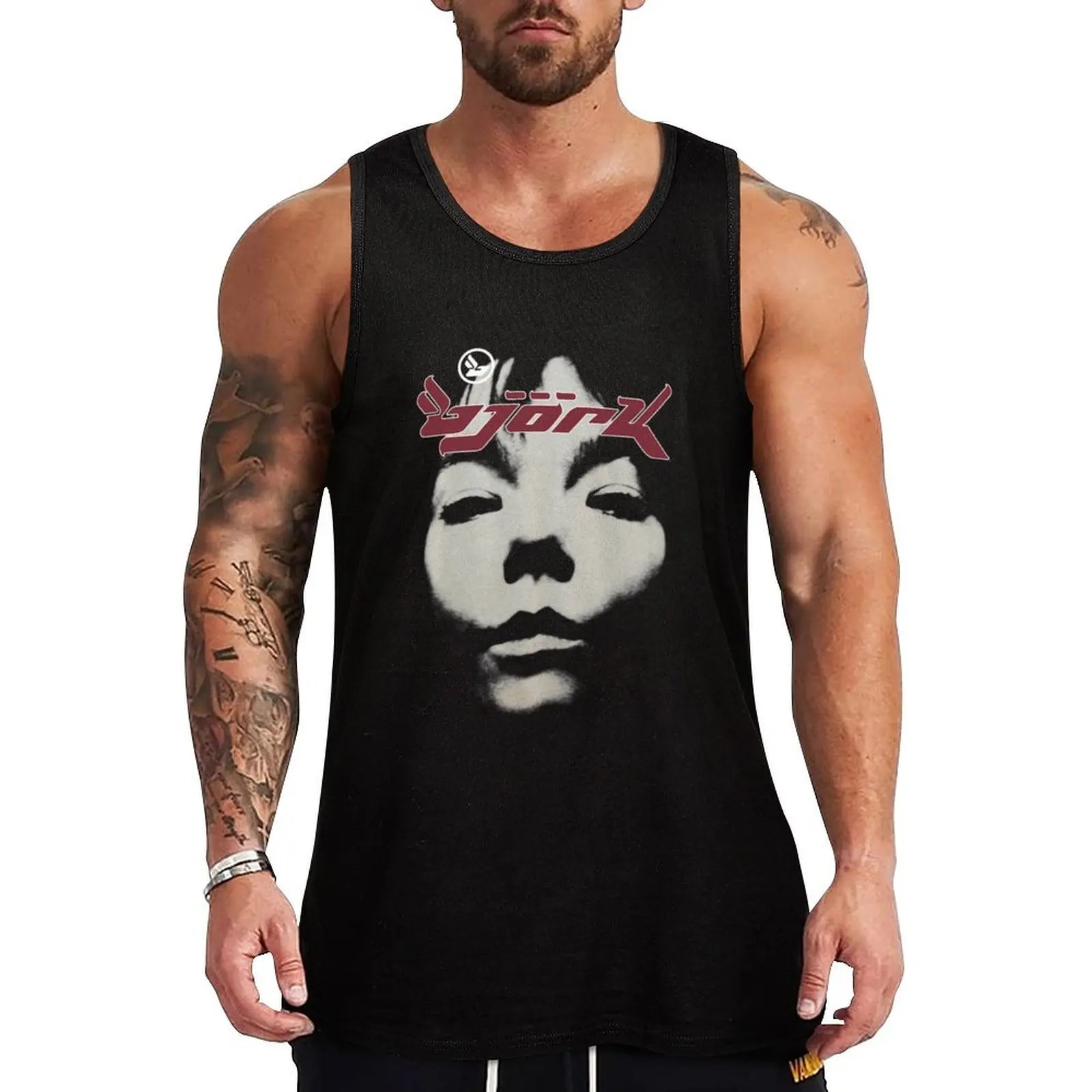

Bjork Homogenic Face Tank Top Men's singlets sleeveless shirt man gym shirt man