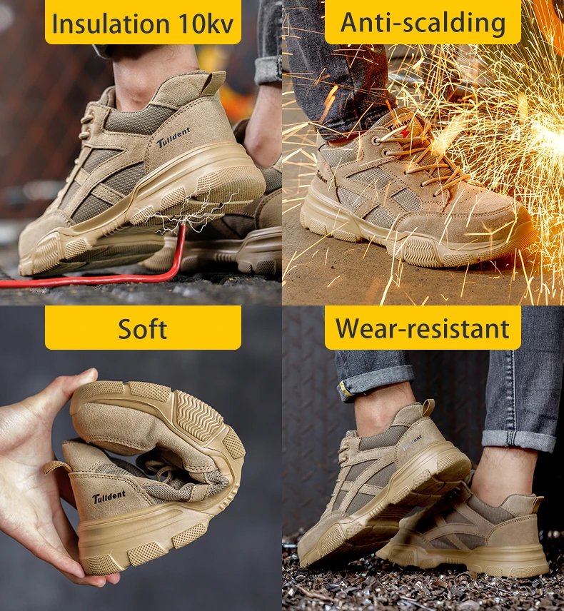 Isolierung 10KV Sicherheitsschuhe Männer Anti-smash Atmungsaktive Elektriker Schweißen Arbeitsstiefel Pannensichere Männliche Schuhe – Detail 7