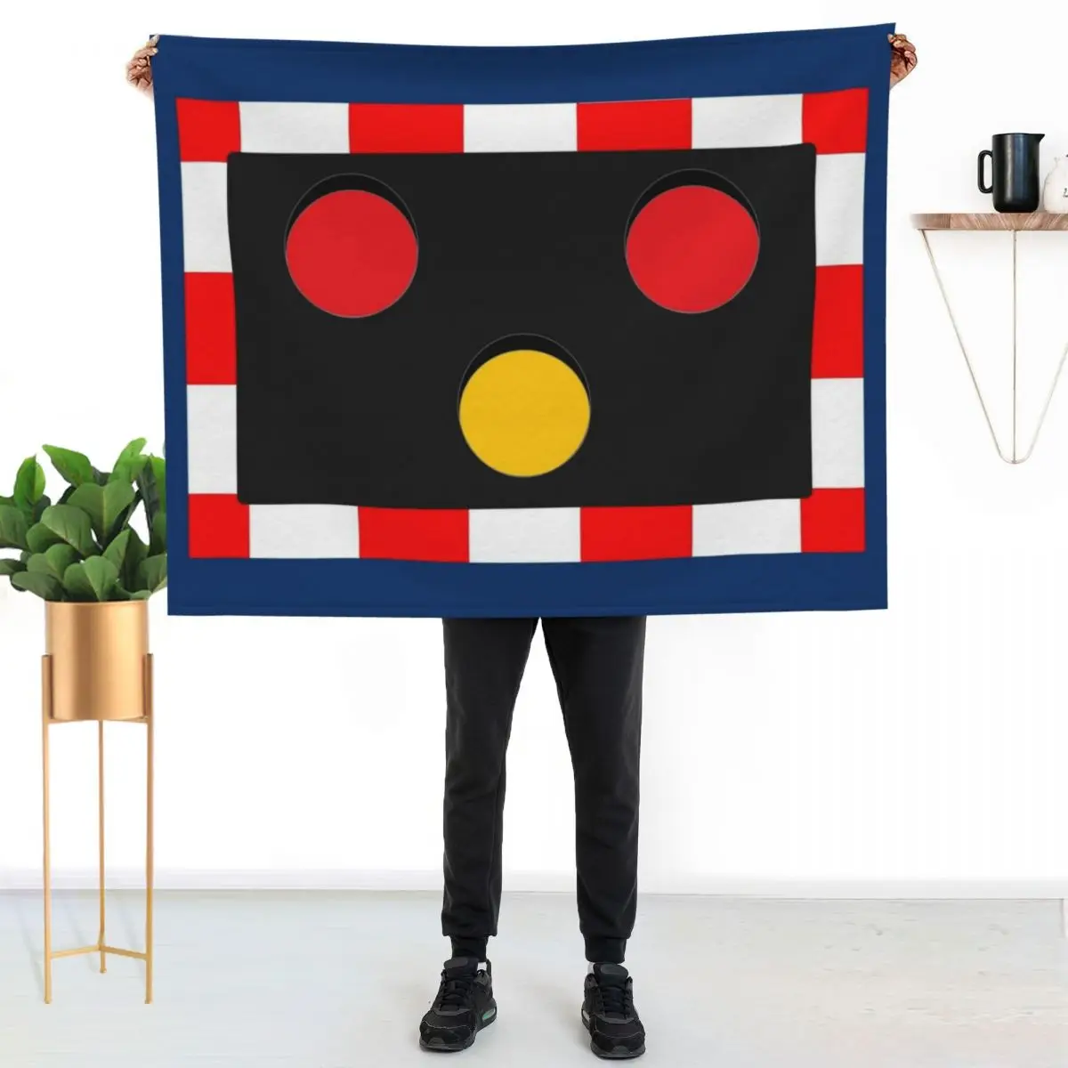 BRITISH RAILWAY LEVEL CROSSING LIGHT Throw Blanket Ultra Soft Flannel Fleece Blanket for All Seasons