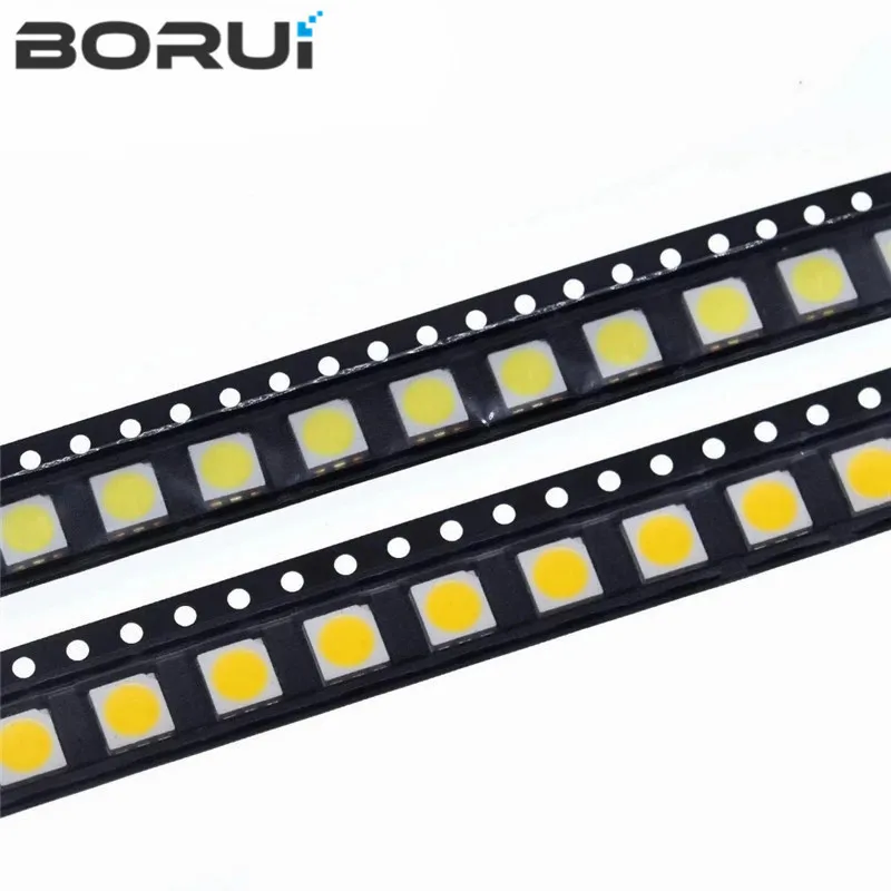 高輝度のダイオードランプ,50個,5050 LED,白い光沢,6500k sd light-霧のダイオード,5050ルーメン