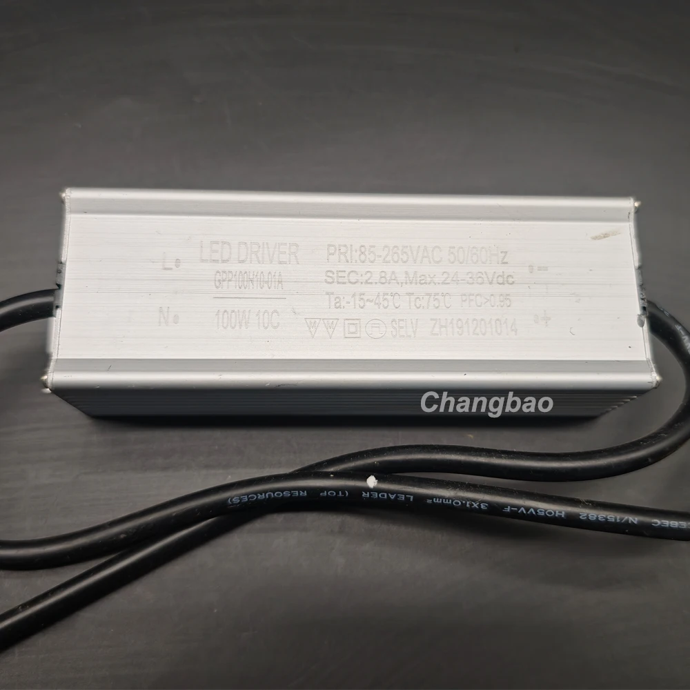 100W Constant Current High Power Led Driver 20-38VDC 3000mA
