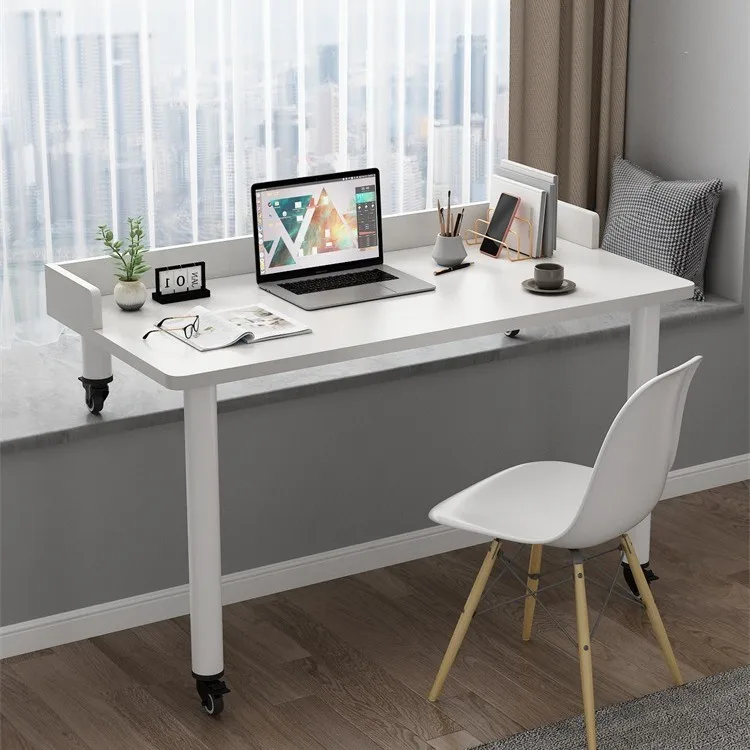 bay window desk with baffle computer desktop table bedroom window sill length and short legs writing high and low feet multi
