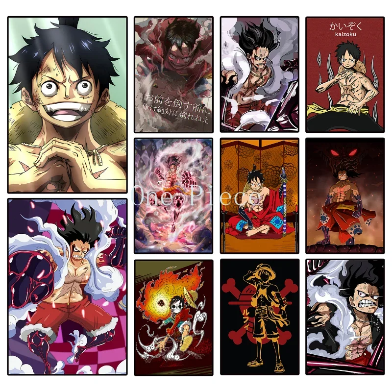 One Piece Japanese Anime Characters Monkey D. Luffy Painting Wall Decorations Living Room Canvas Wall Decoration Exquisite Gift