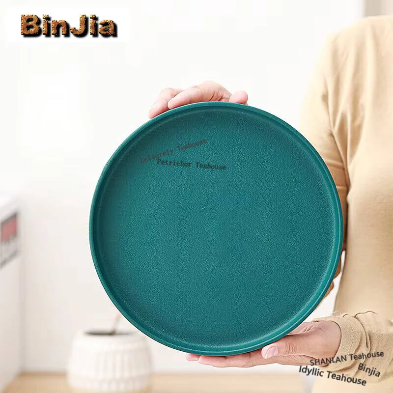 table-de-brassage-a-sec-circulaire-en-ceramique-faite-a-la-main-petits-plats-de-fruits-simples-porte-theiere-vintage-artisanat-d'assiette-de-luxe-padique