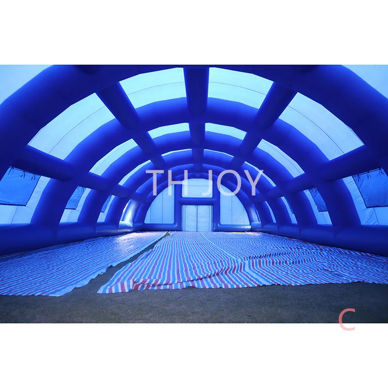 35x15m giant portable inflatable tent for event, customized inflatable blue tent air blow up marquee