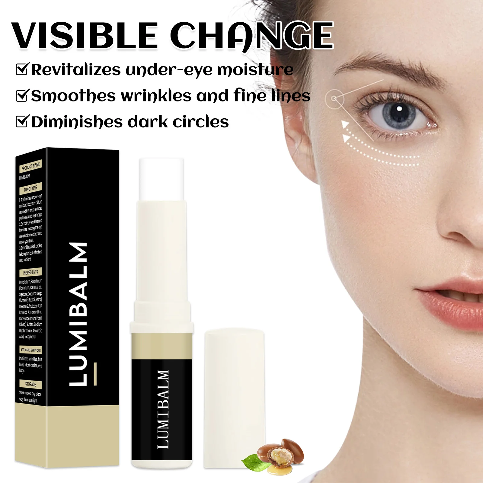 Eye Cream Stick Remove Eye Bags Under the Eyes Nourishes the Skin Dark Circles Relieves Eye Bags and Dark Circles Skin Care
