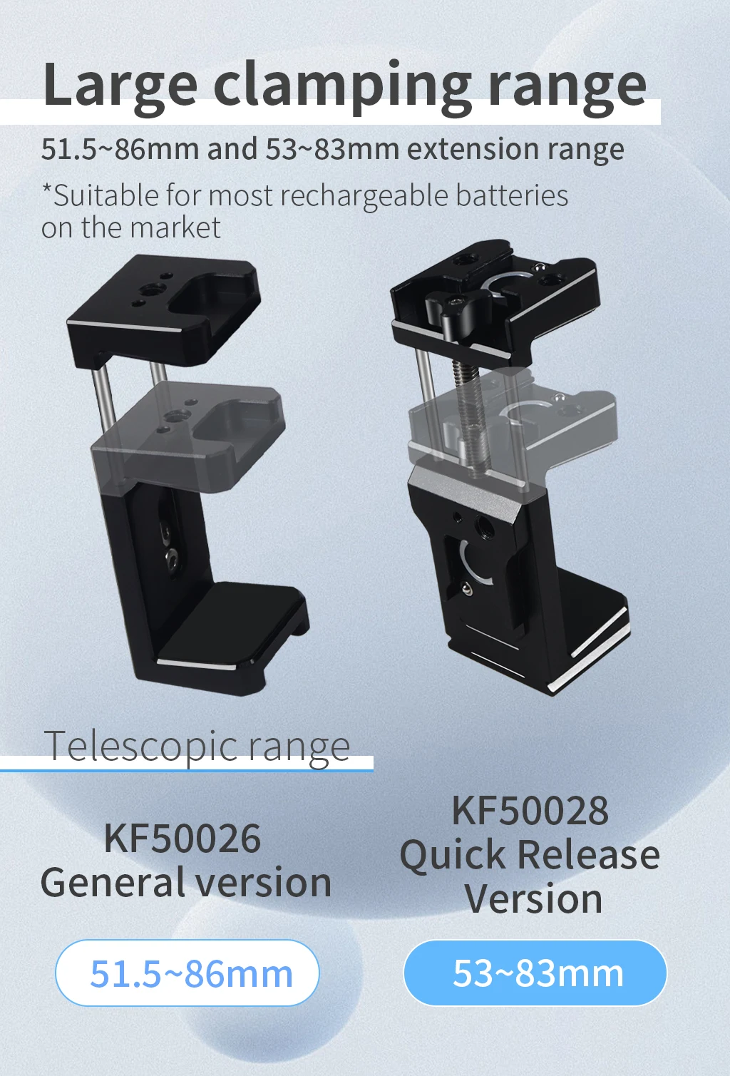 Universal Mobile Power Bank Halter SSD Halterung Clamp 53-83mm Quick Mount Kalten Schuh für DJI Mic SLR Kamera telefon Stativ Vlog Clip – Detail 23