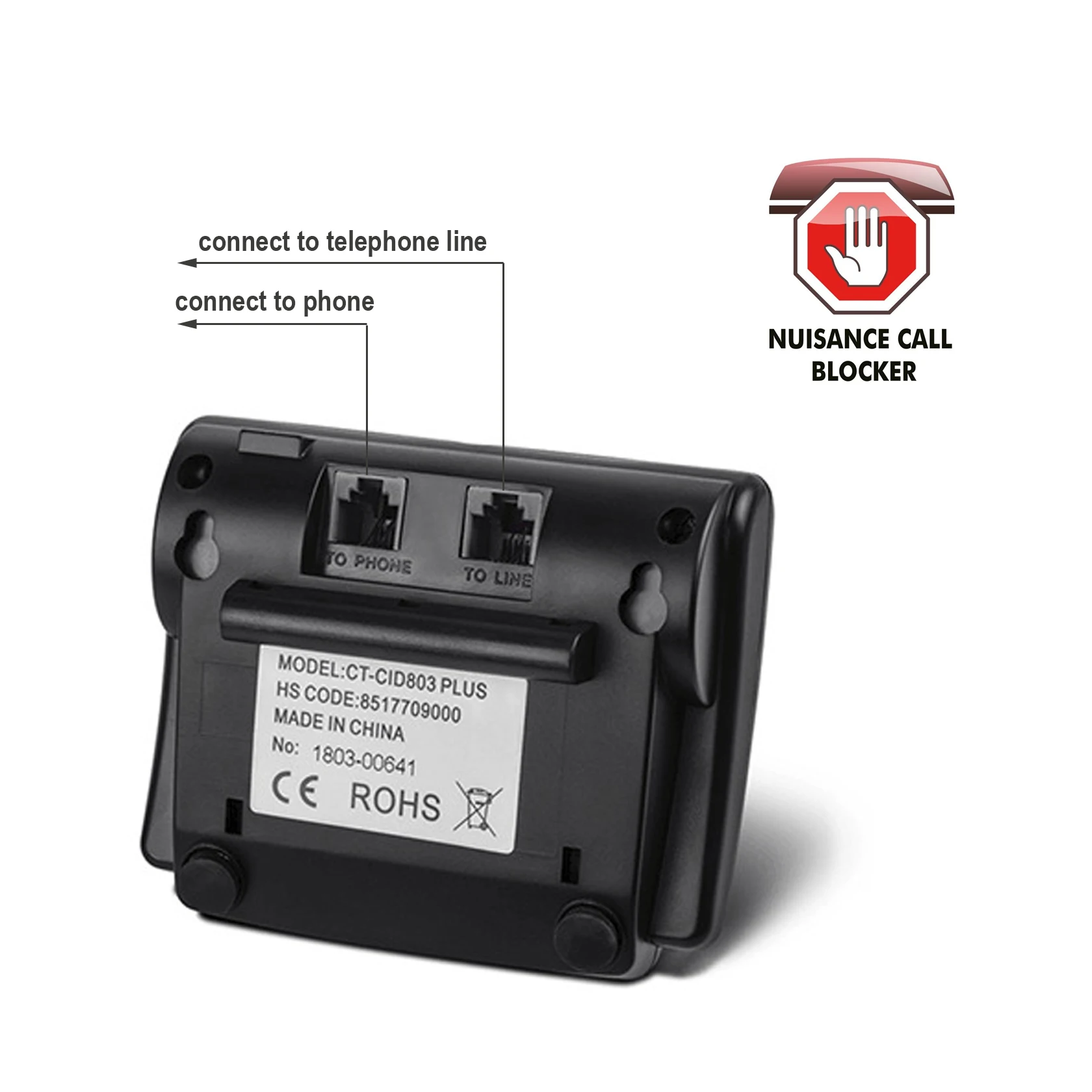 صندوق مانع الاتصال للهواتف الأرضية، سعة 4000 رقمًا - لمنع الأرقام المخفية، ومكالمات Telemarketer، ومكالمات Nuisance