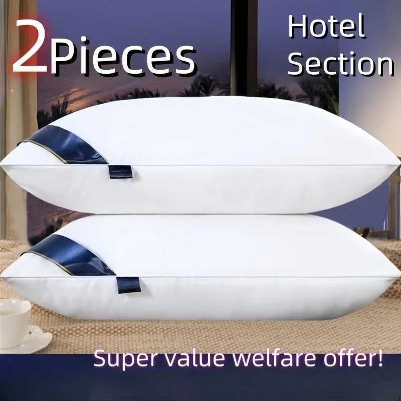 1/2 Stück Hotelkissen, speziell zum Schutz der Halswirbelsäule und zur Schlafhilfe, Heimgebrauch, Schlafsaal, Einzelkissenkern