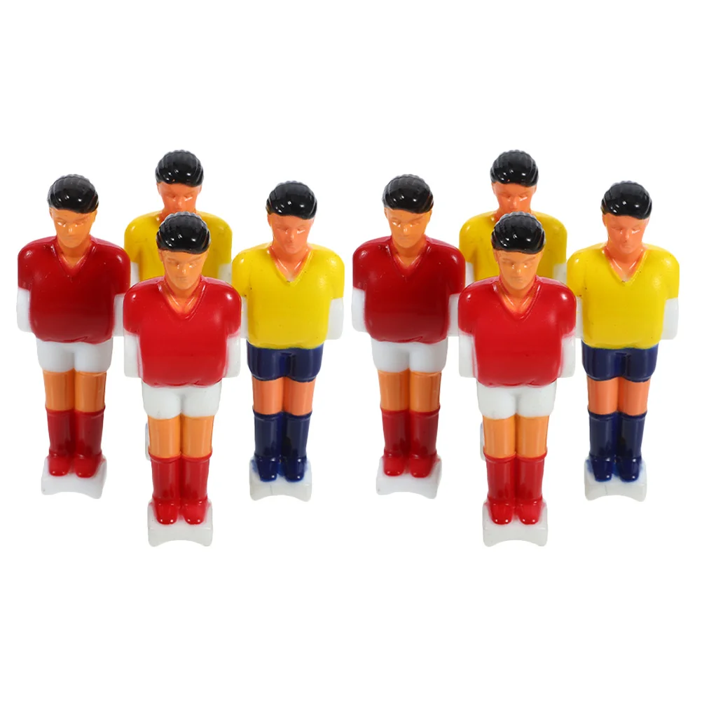 8개입 풋볼 테이블 플라스틱 축구 인형 교체용 축구 조각상 표준 막대기 기계 액세서리