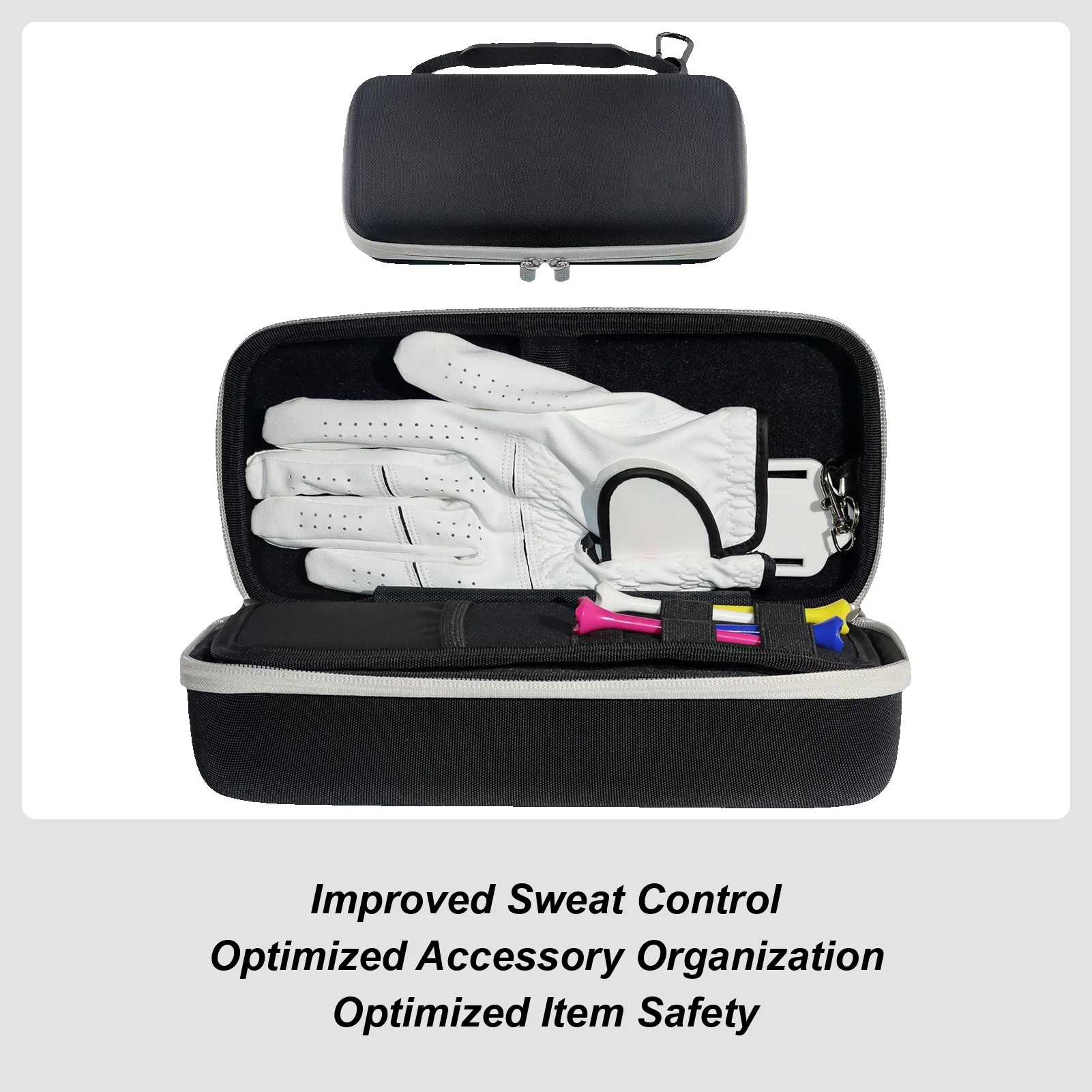 

Golf Accessory Case Golf Accessory Storage Organizer Case Waterproof Hard Shell Golfing Organizer Portable Golfer Tools Box For