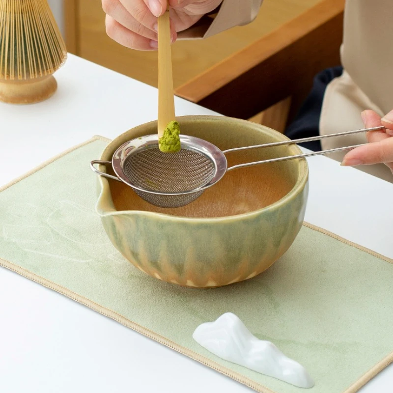 Ceramic Gradient Color Matcha Refreshment Tea Set Song Dynasty Cultural Home Hospitality Complete Set of Tea Sets