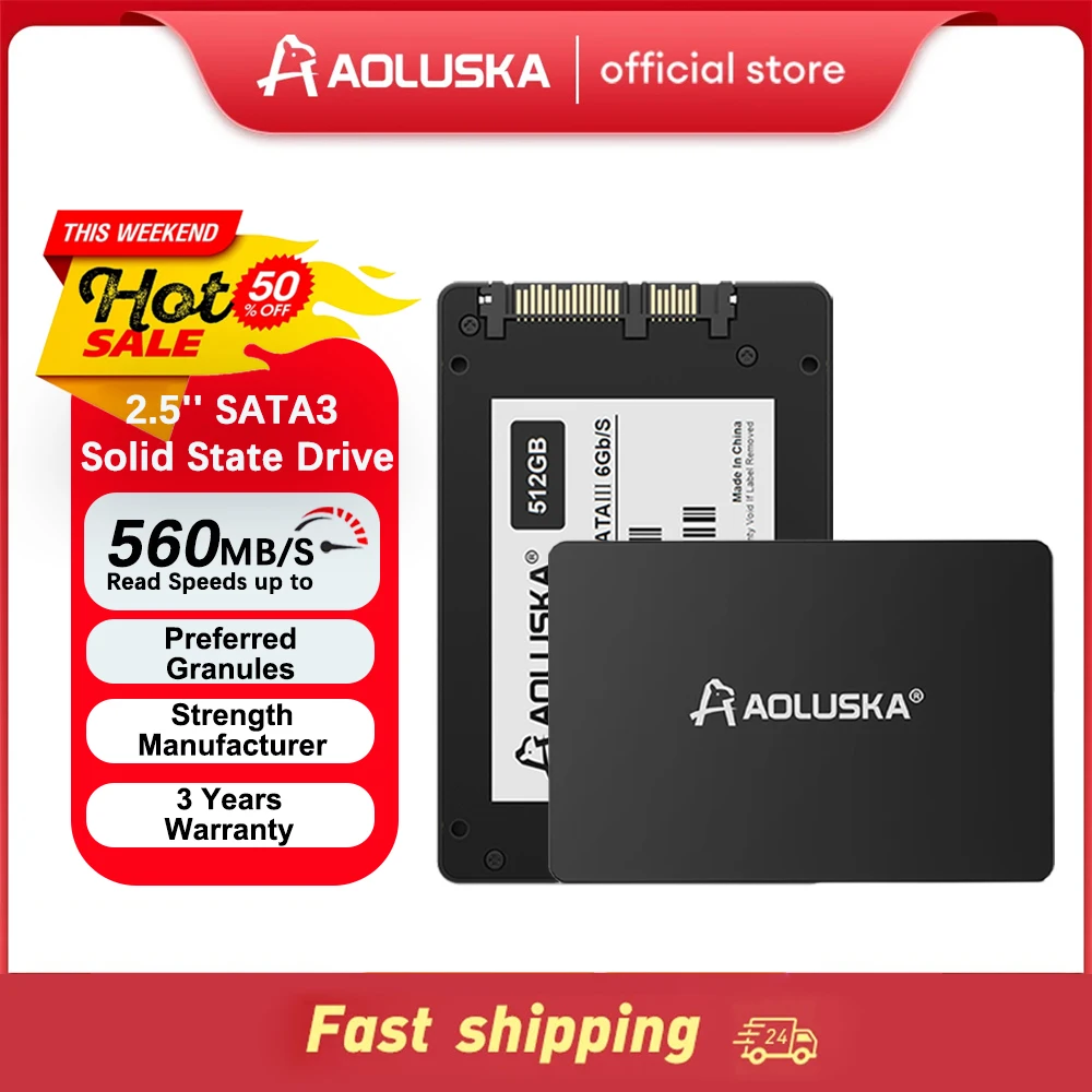 SSD-накопитель 1 ТБ, 2,5 дюйма, SATA 3, 512 ГБ, 256 ГБ