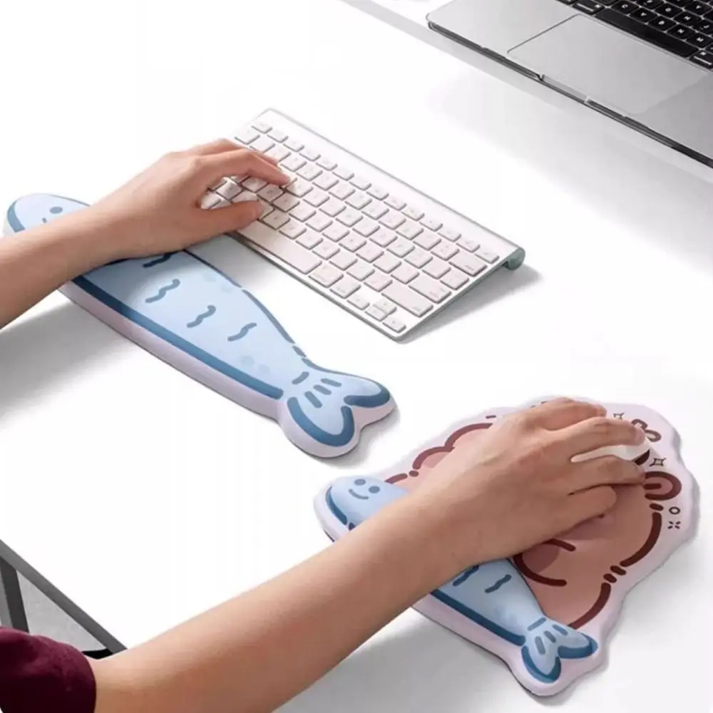 

Creative Cartoon Mouse Pad Soft Capybara Printed Cute Wristband Mouse Mat Comfort with Wrist Guard Mouse Wrist Support Pad