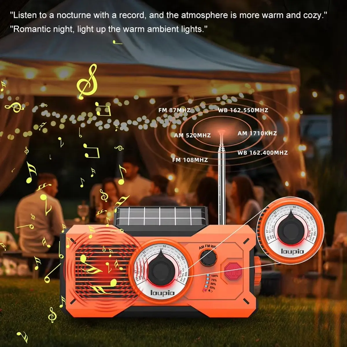 

Солнечная ручная радиостанция 5000 мАч AM/FM/погодный радиоприемник с аккумулятором SOS-сигнализация аварийный фонарик лампа для чтения