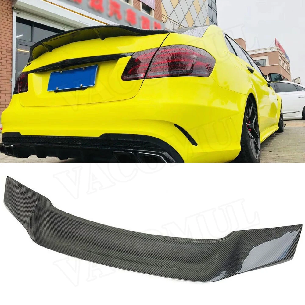 VACOMUL Carbon Fiber Rear Spoiler For Mercedez Benz E Class W212 E63 E200 E260 E300 E350 Sedan 2010 - 2016 FRP Trunk Boot Wings