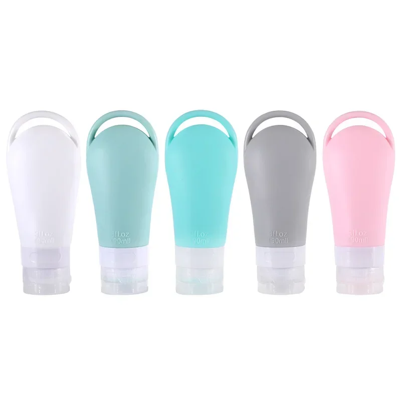 Zachte Siliconen Navulbare Flessen Set Lotion Shampoo Squeeze Tube Container Lege Fles Travel Beauty Make-Up Tools