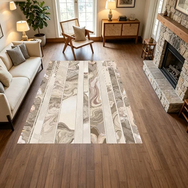 Marble Striped Carpet Flooring Modern Texture Floor Covering for Living Room Household Interior Decor