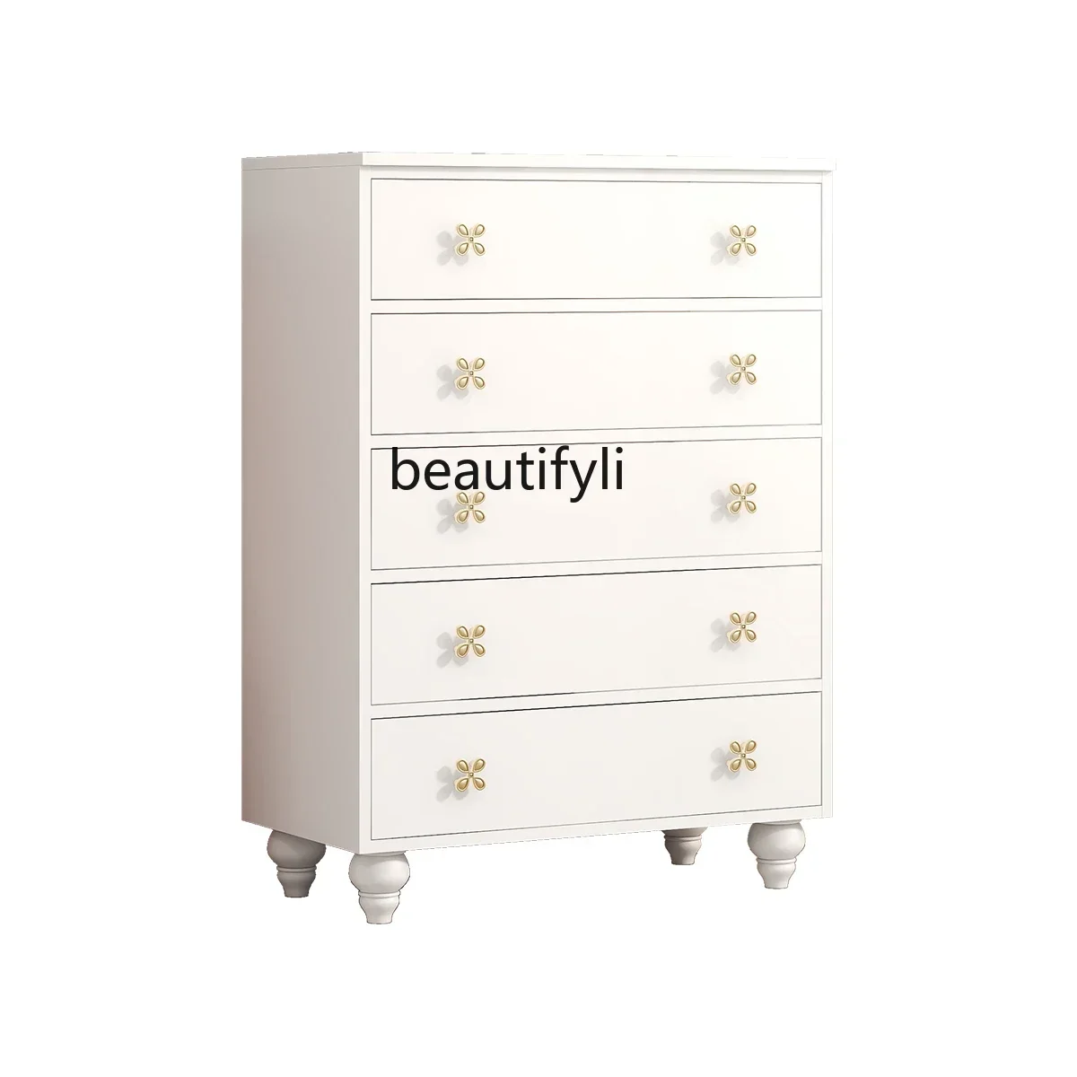 

French White Chest of Drawers Locker Wall Clothes Closet Tailstock Storage Cabinet Entrance Cabinet