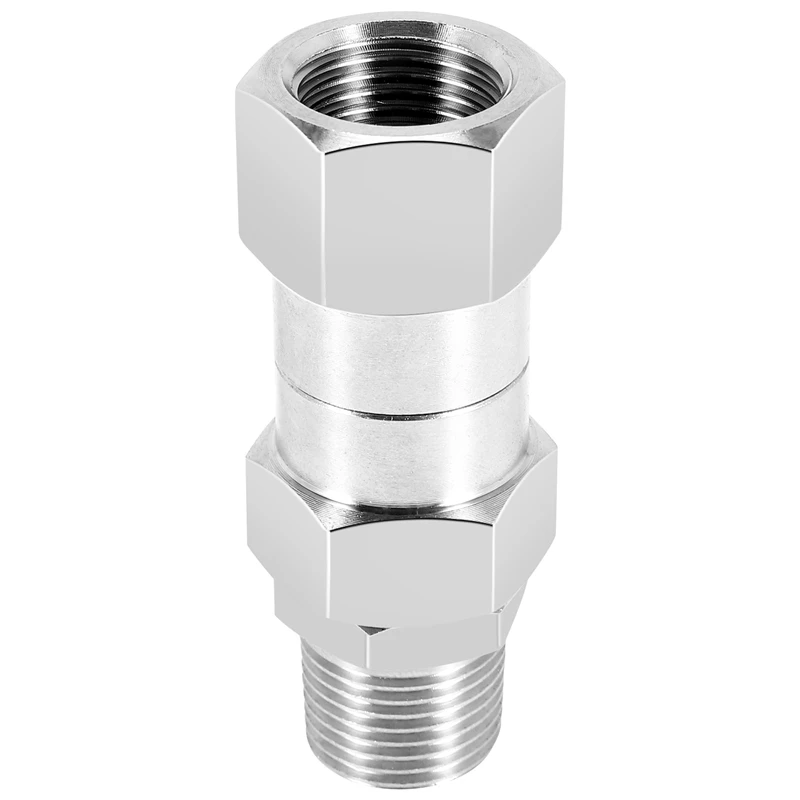 Pressure Washer Swivel, 3/8 Inch NPT Male Thread Fitting, 4500 PSI, For Pressure Washer (Stainless Steel)