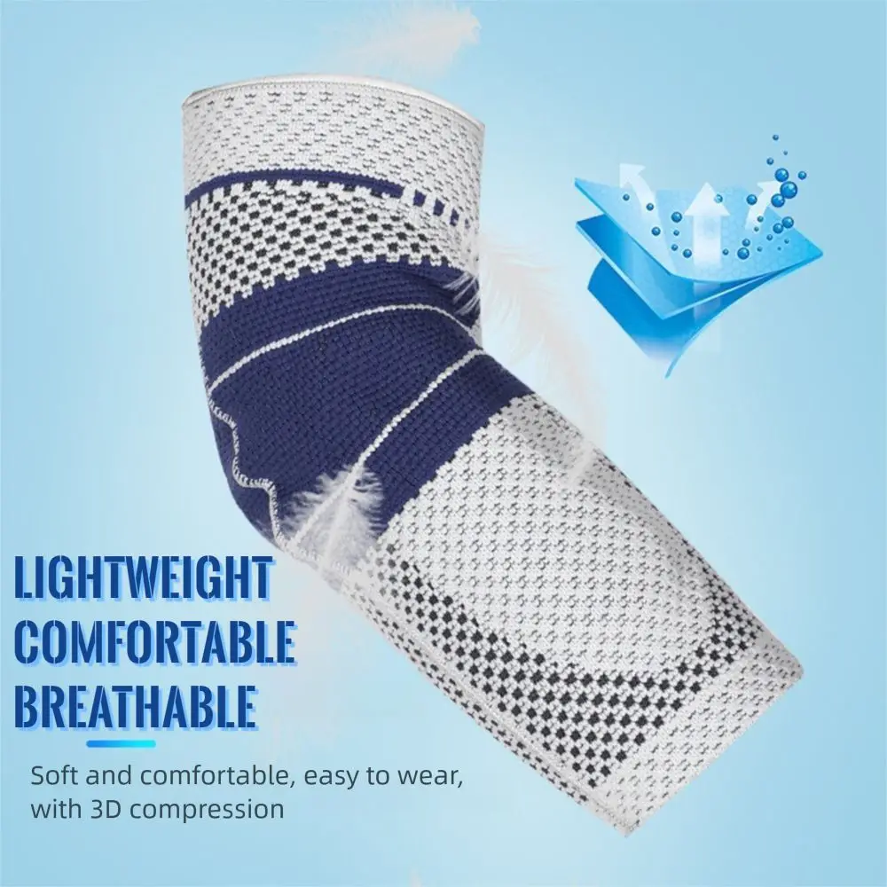 

Anti-collision Sports Elbow Pads Nylon Knitted Breathable Knee Protector Brace Shock Absorption Adjustable