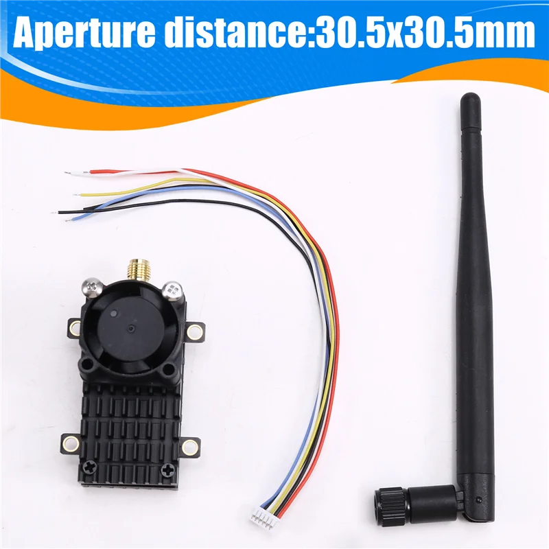 AA87 5,8 GHz 2 W VTX 64CH FPV Video Sender Eingebauter Lüfter 7-36 V Für FPV Long Range Racing Drone RC Teil
