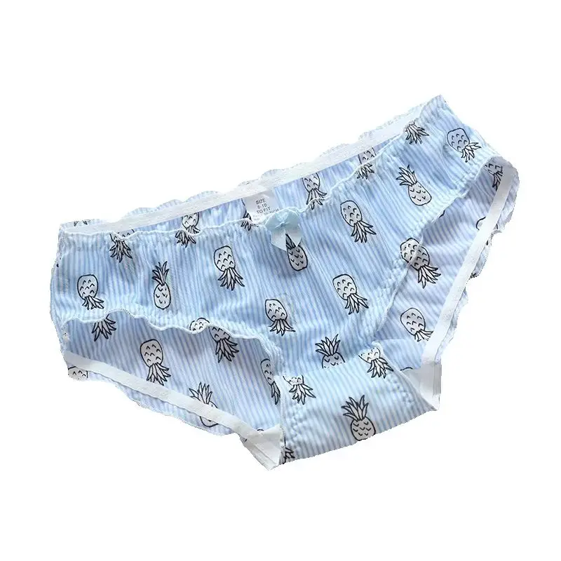 4-Pack Kids' Girl's Underwear Ventilated Nylon Lace Briefs Transparent Young Girl Panties M L XL Sizes Available for Sale
