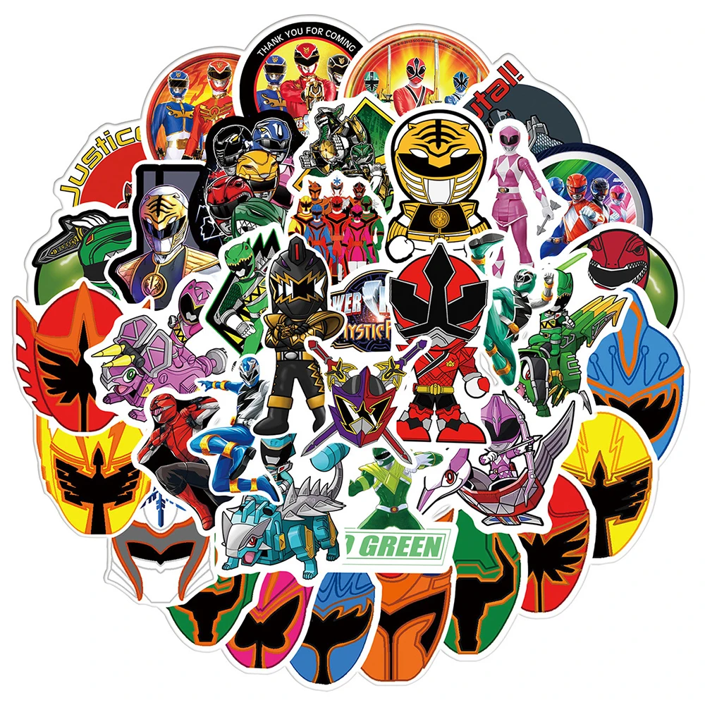 10/30/50pcs Go Busters Super Sentai Cartoon Stickers Kishiryu Sentai Ryusoulger Sticker Zyuden Sentai Kyoryuger Decals Kids Toys