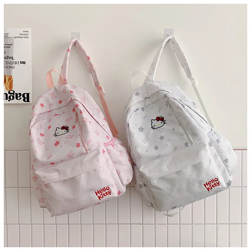 

Anime Hello Kitty Cartoon Large Capacity Y2K Backpack Kawaii Portable Travel Storage Bag Cute Computer Bag Holiday Gift