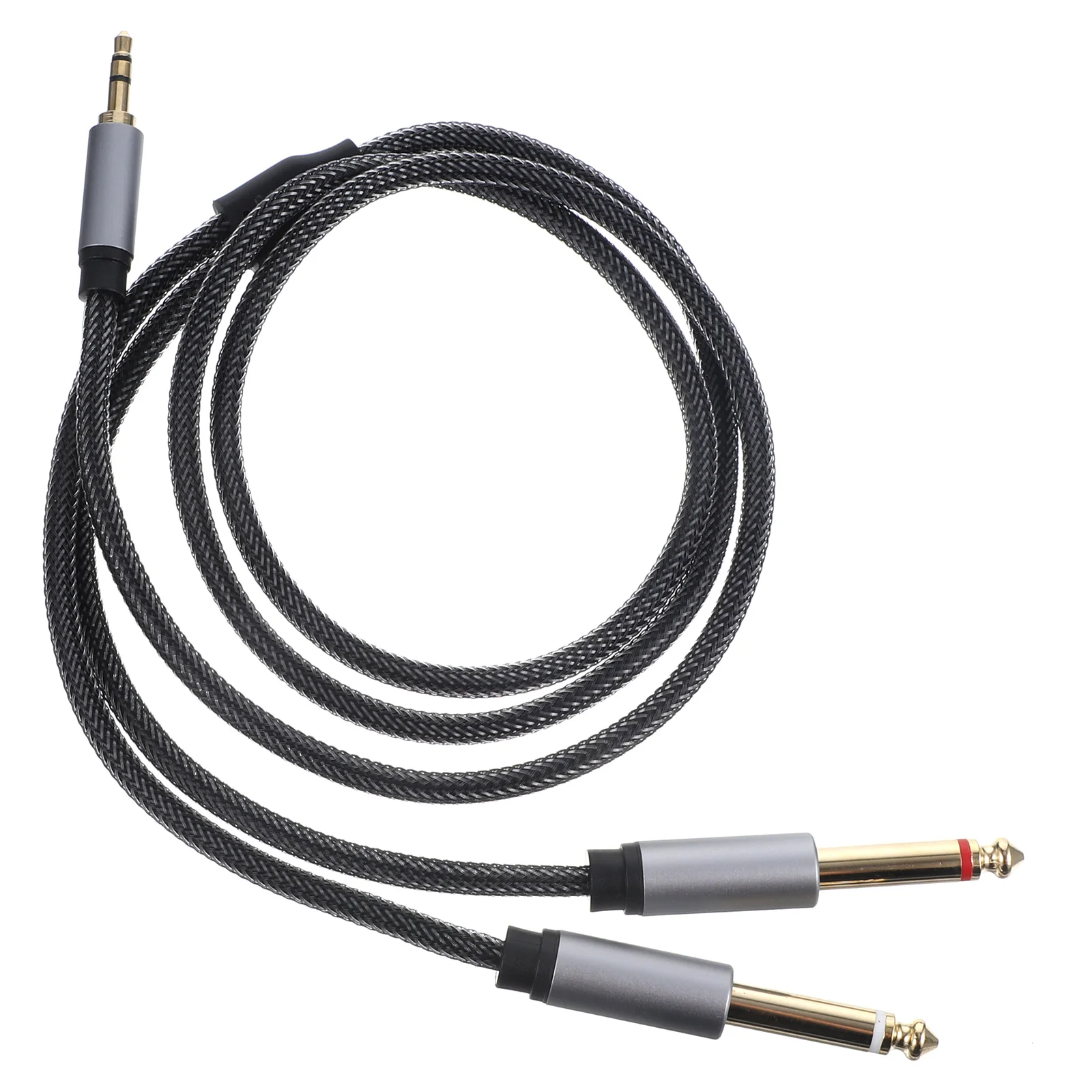 

1M Trs to Cable Nylon Braided 3.5mm to Dual 6.35mm Audio Splitter Gold Plated Connector for Laptop Phone Speaker