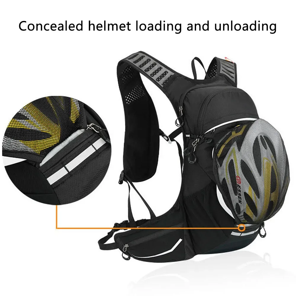 Large capacity running bag, water bag bag, waterproof bike backpack, men and women outdoor jogging sports undershirts