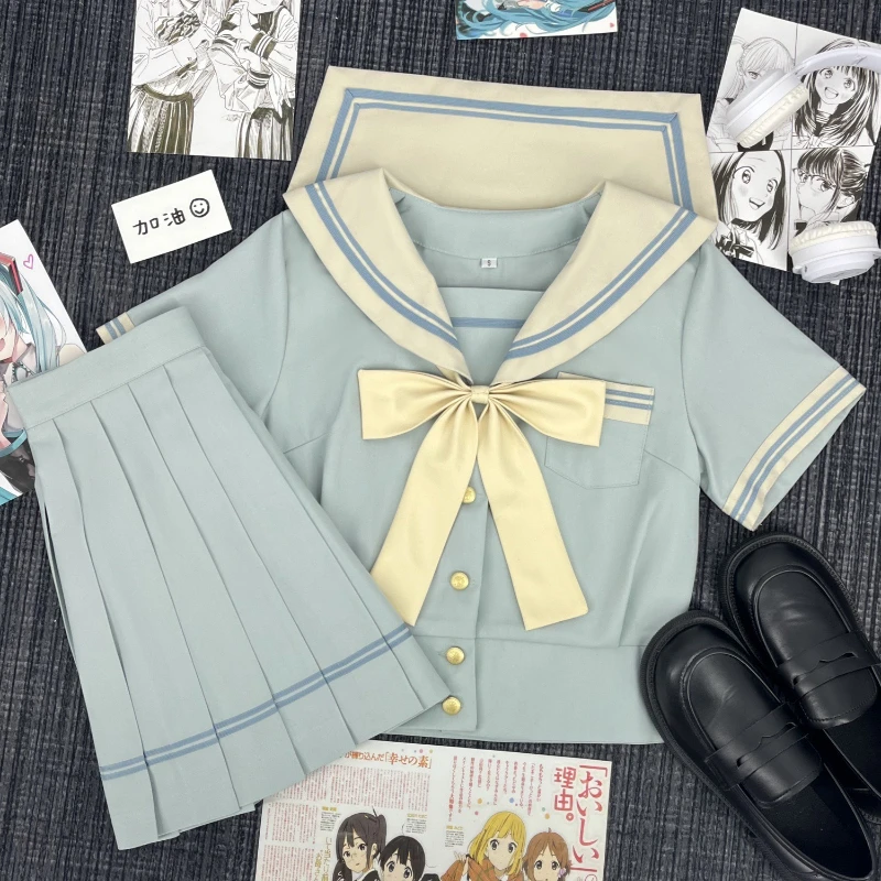 Fashionable and Comfortable Japanese JK Uniforms School Uniforms Qingxin Style Orthodox Original Sailor Sweet and Versatile Suit