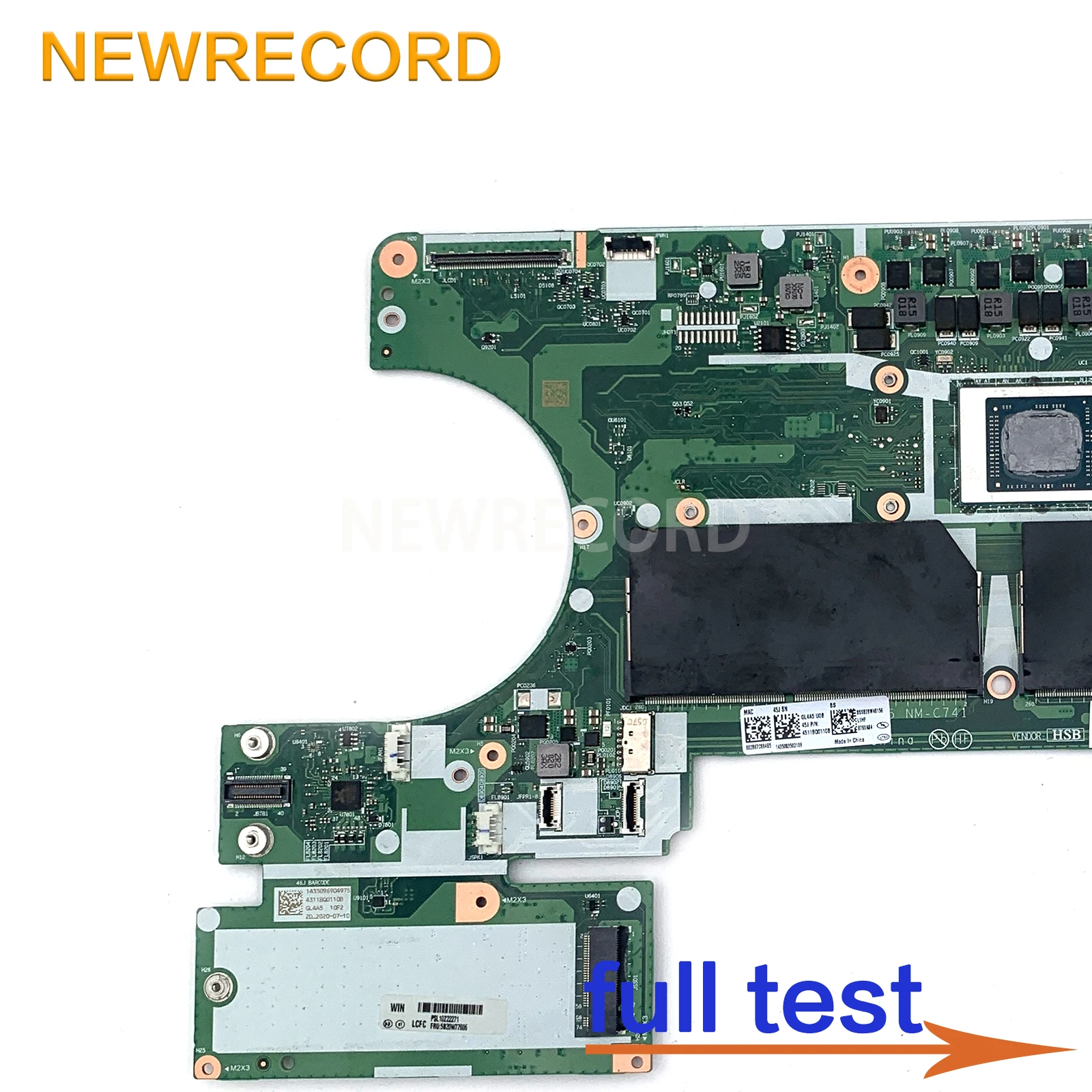 For Lenovo ThinkPad L14 L15 Laptop Motherboard NM-C741 With CPU:R3 R5 R7 FRU:5B20W77594 100% Test OK