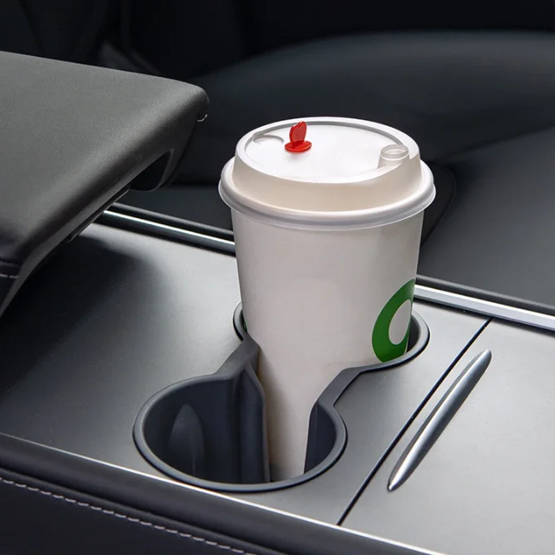 Car Water Cup Holder Storage Box Non-toxic Tasteless Center Console Accessories Compatible For Tesla Model 3/Y 2021 2022