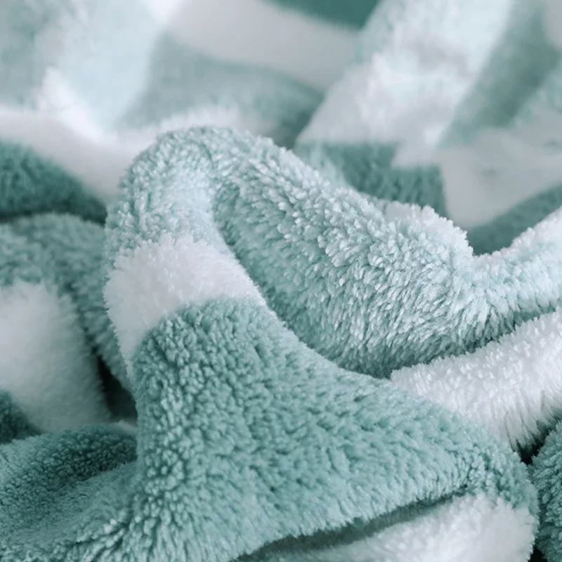 Coral Fleece Narrow Strip Towel Thickened Absorbent Quick Drying Men's and Women's Face Wash Striped Towel