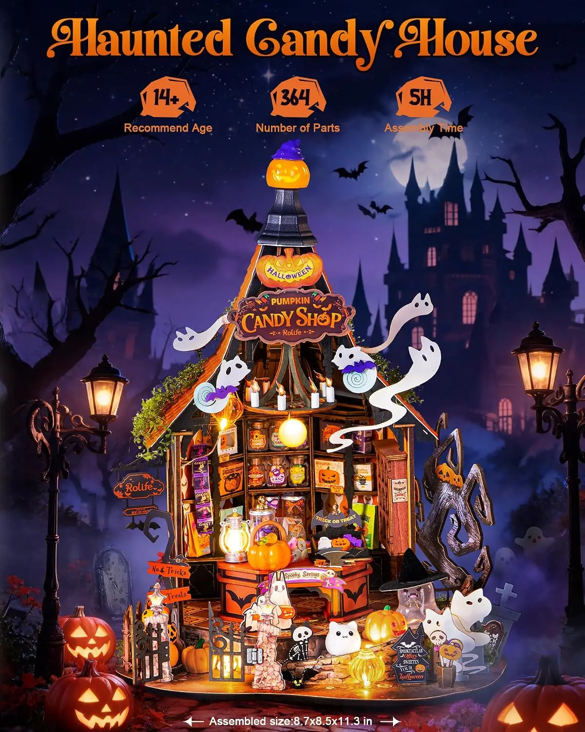 Rolife Haunted Candy House DIY Miniature Model Kit 2