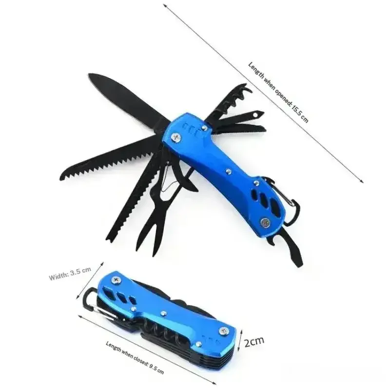 Multifunktionales Klappmesser aus Edelstahl mit Aluminiumlegierungsgriff – Geeignet für den Heimgebrauch und Outdoor-Camping (EDC-Werkzeug) – Detail 12