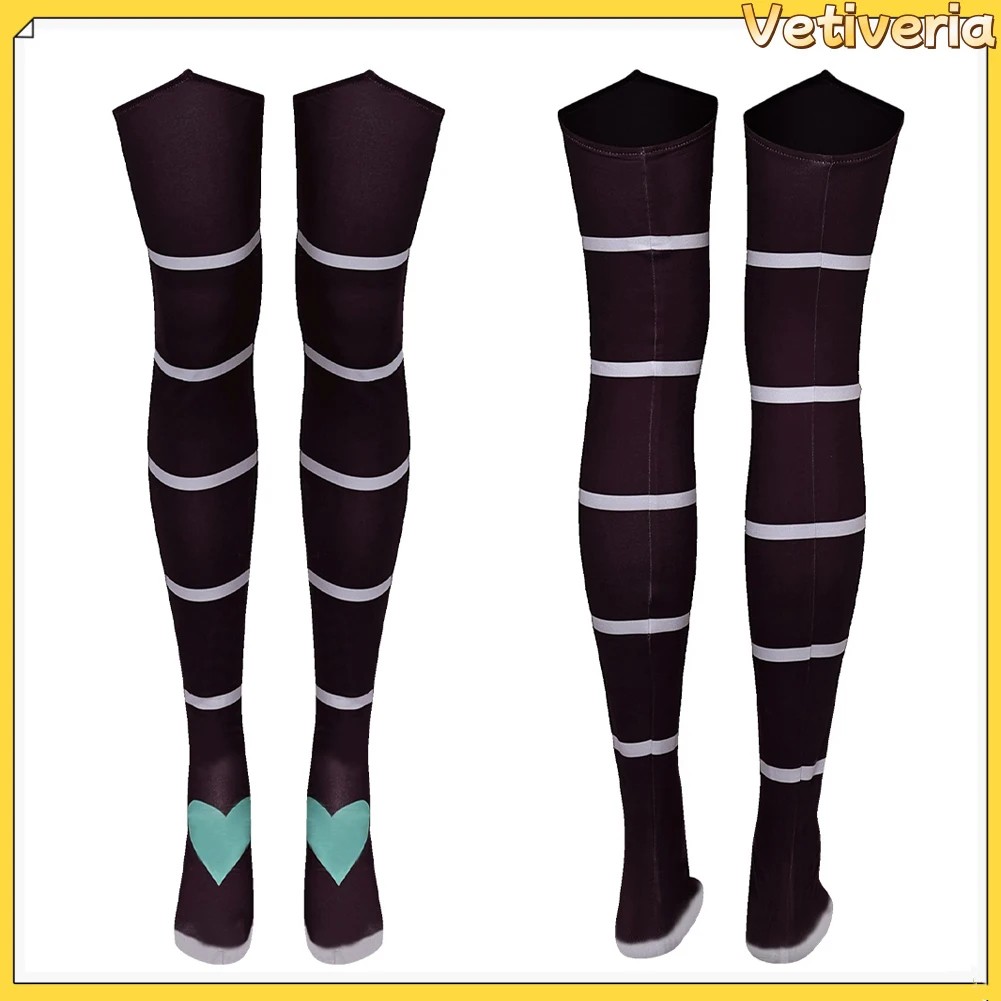 Adult Fizzarolli Stockings Socks Women Cartoon Striped Halloween Anime Fantasy Carnival Party Gifts Cosplay Costume Accessories