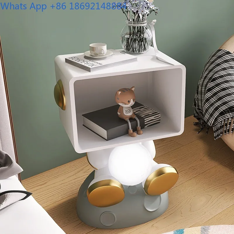 Nordic Multifunctional Bedside Table Cartoon Room Bedroom Storage Bedside Shelf Organizer