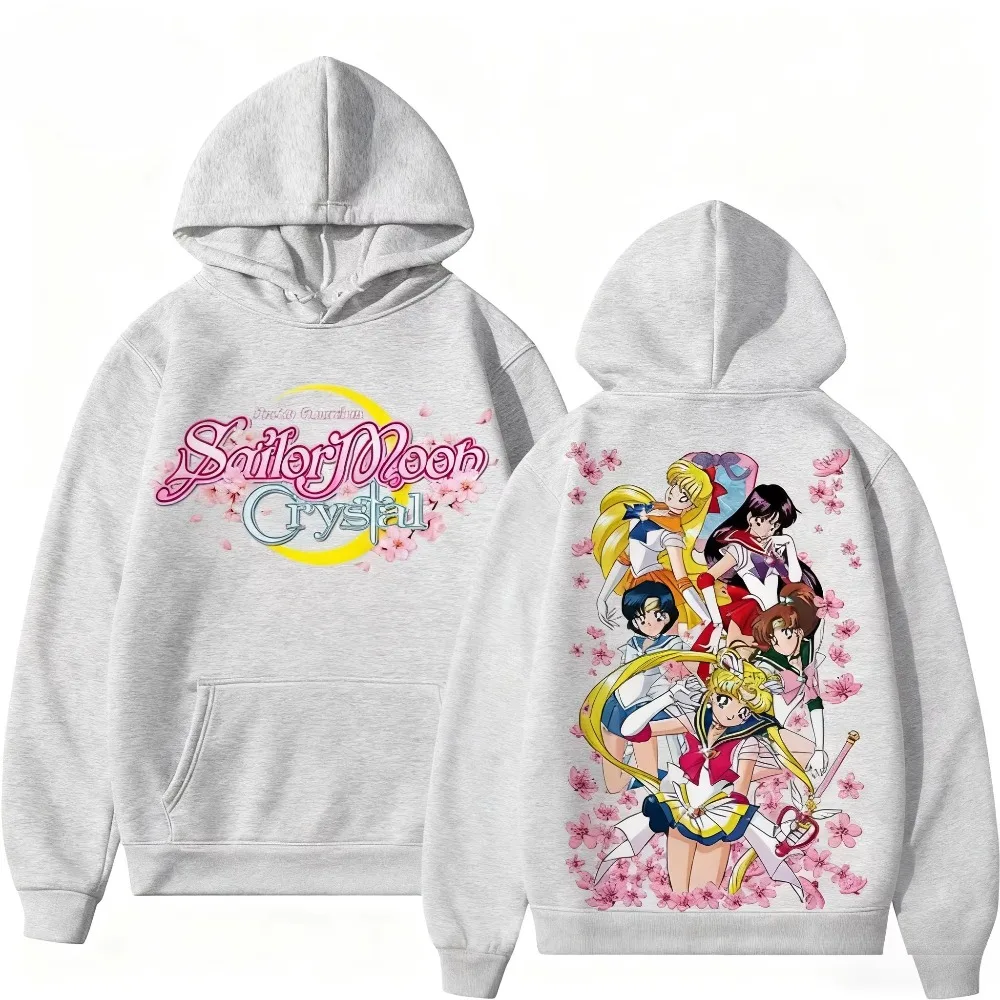 MINISO Sailor Moon Hoodie Men Women Autumn Winter Anime Printed Sweat-shirt Harajuku Y2k Loose Casual Pullover Coat Comfortable
